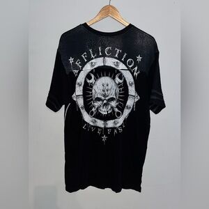 AFFLICTION T-Shirt Black sz 2XL